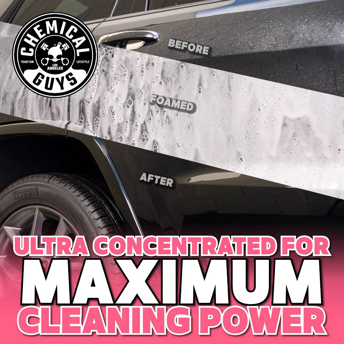 Chemical Guys 5Pc Wash and Shine Cleaners: Car Wash Supplies & Detailing Kit, Scented Liquid Automotive Cleaners