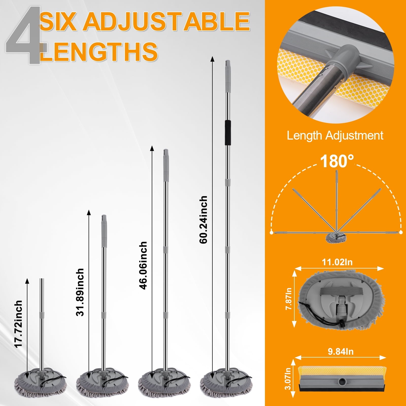 25Pcs Car Detailing Kit with Extendable Wash Mop, Interior & Exterior Cleaning Tools, Car Wash Brush Set for Wheels, Tires, Vents, Glass