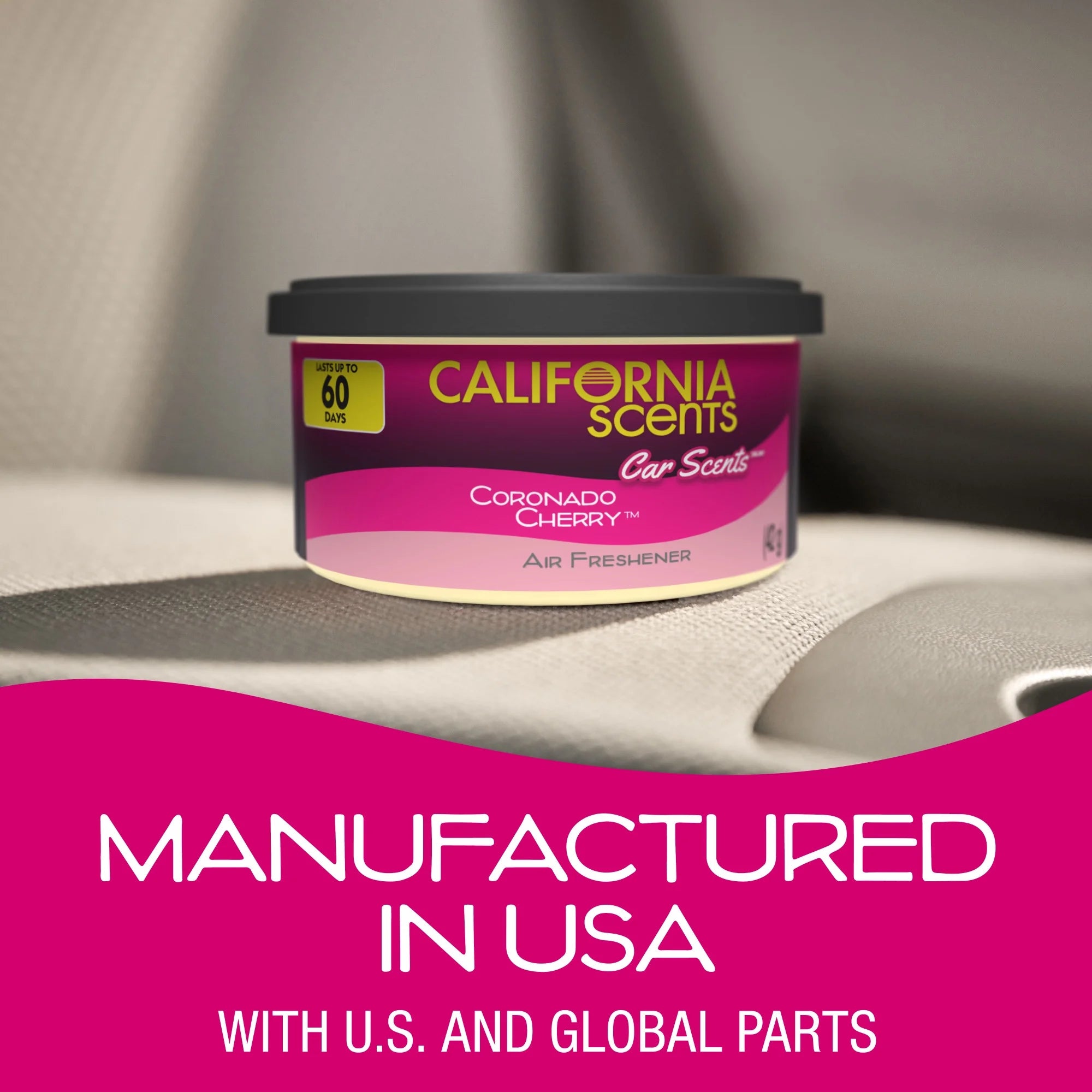 (2 Pack)  Car Air Freshener Can, Hidden Car Scents with Fragrance Control Lid 