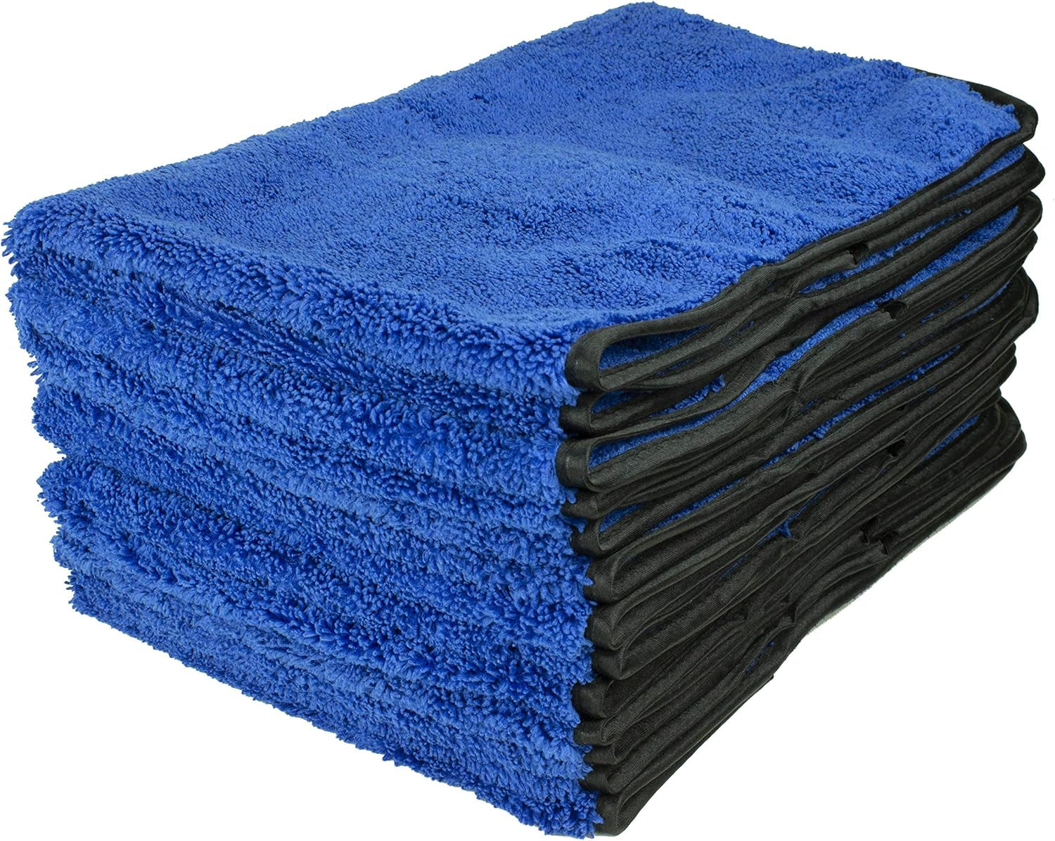 604-7 Large Microfiber Cloth, Ultra Plush & Absorbent, Perfect Cleaning, Wash or Car Detailing-24 X 16" (6 Towels + 1 Free), 7 Pack, Mini Water Monster